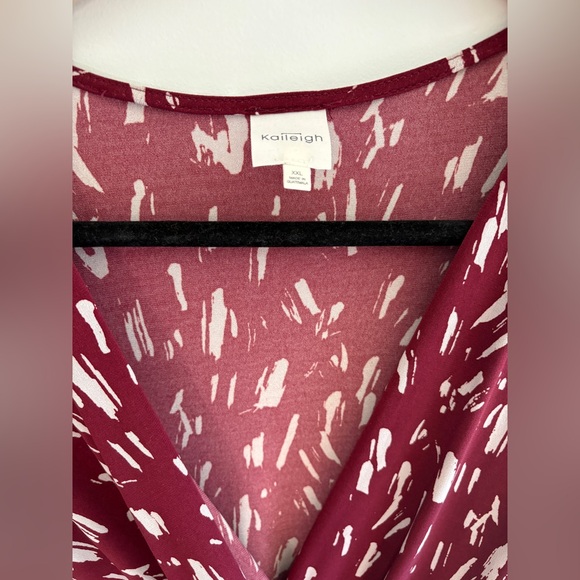 Kaileigh XXL Burgundy Sleeveless Dress - Picture 3 of 4